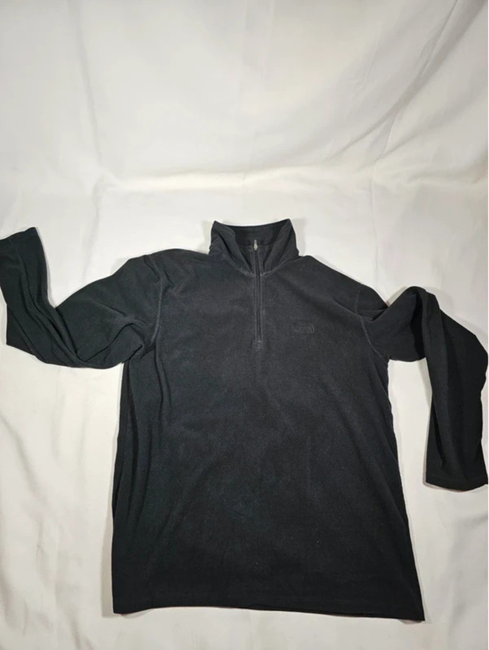 the north face men's black 1/4 zip fleece pullover jacket size large (ALQ0)